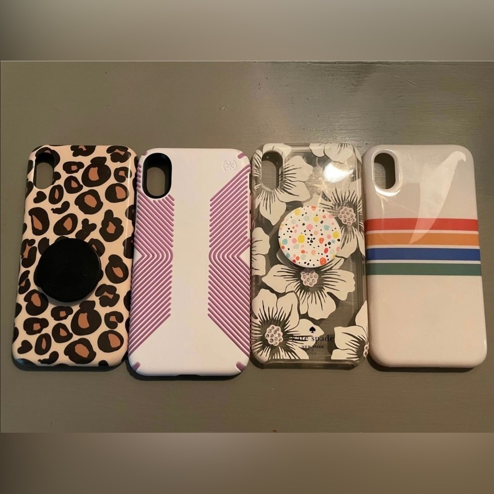 iPhone X Cases. Used great condition. Some have pop sockets.